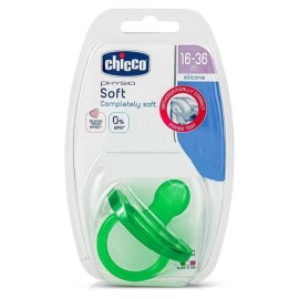Chicco Πιπίλα Physio Soft, Όλο σιλικόνη Πράσινη, 12m+ 1τμχ
