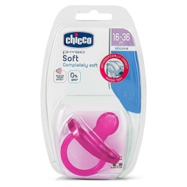 Chicco Physio Soft, Πιπίλα όλο Σιλικόνη Ρόζ 16-36m 1 τμχ
