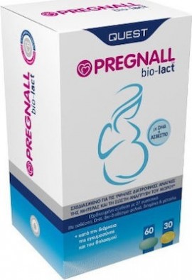 Quest Pregnall Bio Lact 60tabs & 30caps, Συμπλήρωμα Διατροφής Για Εγκύους με DHA και Ασβέστιο 60 tabs & 30 caps