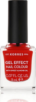 Korres Gel Effect Gloss Βερνίκι Νυχιών Μακράς Διαρκείας 48 Coral Red 11ml