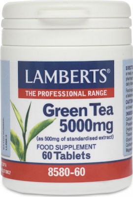Lamberts Green Tea 5000 mg, Συμπλήρωμα Διατροφής με Αντιοξειδωτική Δράση 60 tabs