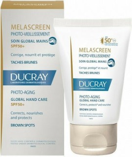 Ducray Melascreen Global Photo Vieillissement SPF50, 1η ολοκληρωμένη φροντίδα χεριών κατά των καφέ κηλίδων και της φωτογήρανσης 50ml