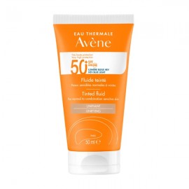 Avene Soins Solaires Fluide Teintee SPF50+, Αντηλιακή Προσώπου για Κανονικό,Μικτό & Λιπαρό Δέρμα με Χρώμα και SPF50+ 50ml