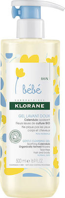 Klorane Bebe Gentle Cleansing Gel, Απαλό Τζελ Καθαρισμού για βρέφη και μεγαλύτερα μωρά, 500ml