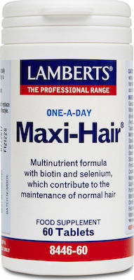 Lamberts Maxi Hair, Συμπλήρωμα Διατροφής - Φόρμουλα κατά της Τριχόπτωσης & Ενδυνάμωσης των Μαλλιών 60 Tablets