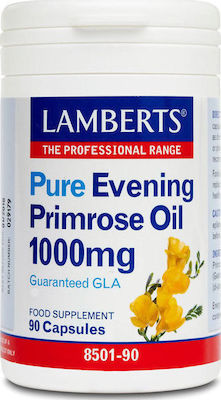 Lamberts Evening Primrose Oil 1000mg (Ωμέγα 6) Συμπλήρωμα με Γ-Λινολεϊκό οξύ (GLA) για Γυναίκες στην Εμμηνόπαυσης 90 Κάψουλες
