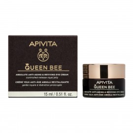 Apivita Queen Bee Eye cream, Κρέμα Mατιών Απόλυτης Αντιγήρανσης & Αναγέννησης με βασιλικό πολτό (Νέα Συσκευασία) 15ml