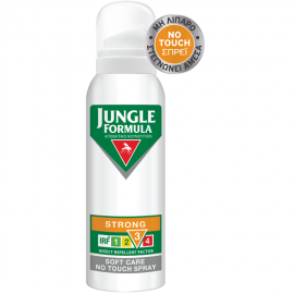 Jungle Formula Strong Soft Care No Touch, Αντικουνουπικό Σπρέι μη Λιπαρό για Άμεση Προστασία 125ml