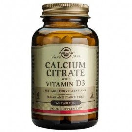 Solgar Calcium Citrate with Vitamin 400iu D3 100mg, 60tabs