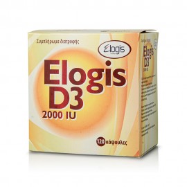 Elogis D3 2000iu Για Ανεπάρκεια Βιταμίνης D3, Συμπλήρωμα Διατροφής Που Περιέχει Βιταμίνη D3 120caps