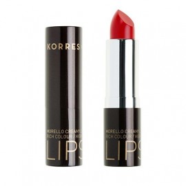 Korres Morello Creamy Lipstick Classic Red, Aπόχρωση 54 Kλασσικό Κόκκινο, Σταθερό & Λαμπερό Αποτέλεσμα, Πλήρης Κάλυψη 3,5 gr