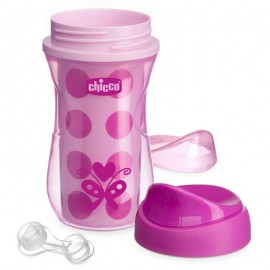 Chicco Active Cup, Κύπελλο για Μωράκια από 14 Μηνών και Άνω σε χρώμα Ροζ 1 τμχ