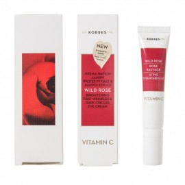 Κorres Wild Rose Vitamin C Eye Cream, Κρέμα ματιών με Yφή Mousse, για 24ωρη Eνυδάτωση & Λάμψη 15ml
