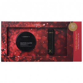 Korres Promo Pack Timeless Beauty The Red Passion Lip Set, Minerals Illuminating Setting Powder & Morello Creamy Lipstick 54 Kλασσικό Κόκκινο 