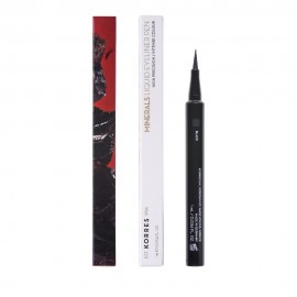 Korres Minerals Liquid Eyeliner Pen Black 01, Αδιάβροχο Eyeliner σε μορφή μαρκαδόρου για έντονο αποτέλεσμα Μαύρο 01, 1ml