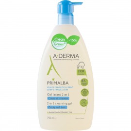 A-Derma Gel Lavant Primalba Body & Hair, Απαλό Βρεφικό Τζέλ Καθαρισμού για Σώμα και Μαλλιά 750ml