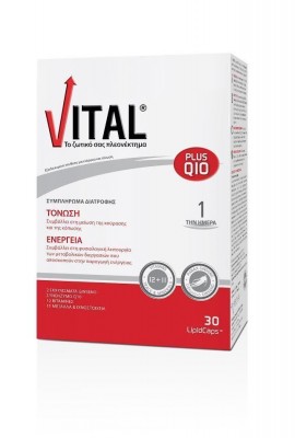 Vital Plus Q10 Συμπλήρωμα Διατροφής για Ενέργεια 30 κάψουλες