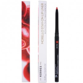 Korres Morello Stay-On Lip Liner 02 Real Red, Αδιάβροχο μηχανικό μολύβι χειλιών 0.35gr