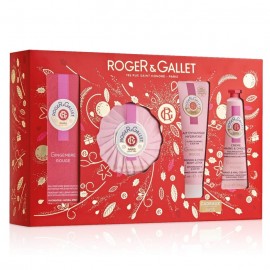 Roger & Gallet  Christmas Set Gingembre Rouge Fragrant Wellbeing Water 30ml & Αρωματικό Σαπούνι 100g & Body Lotion 50ml & Κρέμα Χεριών 30ml
