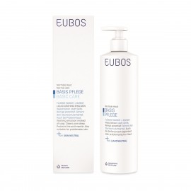 EUBOS Liquid Blue Basis PFLEGE, Υγρό Καθαρισμού Προσώπου & Σώματος για κανονικές Επιδερμίδες, Χωρίς Άρωμα 400 ml