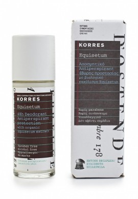Korres Equisetum Deodorant Roll-On, Αποσμητικό 48ωρης Προστασίας για Έντονη Εφίδρωση 30ml