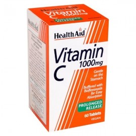 Health Aid Vitamin C 1000mg Prolonged Release, Συμπλήρωμα Διατροφής Βιταμίνη C Βραδείας Αποδέσμευσης 60 tabs
