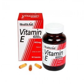 Health Aid Vitamin E 600iu 402mg, Βιταμίνη Ε, Με αντιοξειδωτική δράση, για την προστασία του δέρματος 60caps