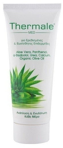 Thermale Med Aloe Vera Cream, Αναπλαστική & Ενυδατική Κρέμα για Ερεθισμένες & Ευαίσθητες Επιδερμίδες, 200ml