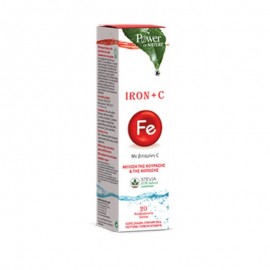Power Health Iron + C , Συμπλήρωμα Διατροφής με Σίδηρο & Βιταμίνη C για Ενέργεια & Τόνωση 20 tabs