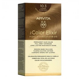 Apivita My Color Elixir 9.3 Platinum Blonde Gold, Bαφή Μαλλιών 10.3 - Κατάξανθο Μελί (Βαφή 50ml & Γαλάκτωμα Ενεργοποίησης 75ml & Κρέμα Μαλλιών 2x15ml)