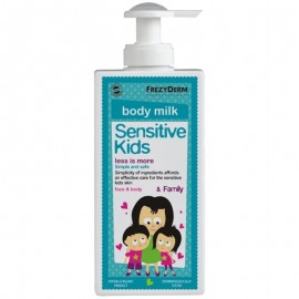 Frezyderm Sensitive Kids Body Milk + Family, Απαλό ενυδατικό γαλάκτωμα για τη φυσιολογική, την ευαίσθητη ή την ερεθισμένη παιδική επιδερμίδα 200ml