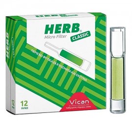Vican Herb Micro Filters Classic, Πιπάκια για κανονικό τσιγάρο 12τμχ
