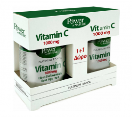 Power Health Promo Platinum Range, Vitamin C 1000mg  30 ταμπλέτες & Vitamin C 1000mg 20 ταμπλέτες 1+1 ΔΩΡΟ