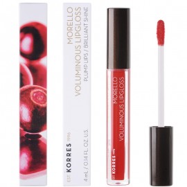 Korres Morello Voluminous Lipgloss No 54 Real Red, Lip Gloss με εξαιρετική λάμψη και γεμάτο χρώμα που διαρκεί, 4ml
