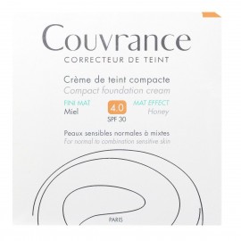 Avene Couvrance Creme de teint compacte Fini Mat SPF30 Miel 4.0, Κρέμα  Compact με Ματ Τελείωμα 10g