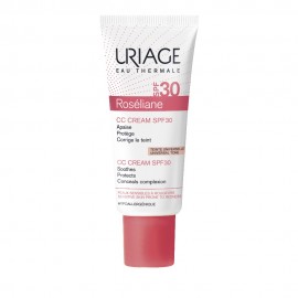 Uriage Roseliane CC Cream SPF30, Ενυδατική Κρέμα Προσώπου με Χρώμα για την Εξισορρόπιση της Ερυθρότητας για Δέρμα  Ευαίσθητο με Τάση για Κοκκινίλες  40 ml