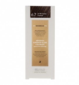 Korres Abyssinia Superior Gloss Colorant 6.7 Chocolate Dark Blonde, Μόνιμη Βαφή Μαλλιών No. 6.7 Ξανθό Σκούρο Σοκολατί, 50ml