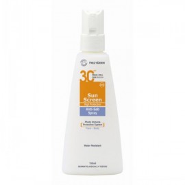 Frezyderm Sun Screen Spray-Anti-Seb SPF30, Αντηλιακό Γαλάκτωμα Προσώπου & Σώματος σε Spray για Λιπαρό ή Κανονικό Δέρμα με Τάση Ακμής, 150ml