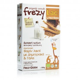 Frezylac Bio Cereal With Lactic Farina Cereal & Milk, Φαρίν Λακτέ με Δημητριακά & Γάλα από τον 6ο Μήνα, 200gr
