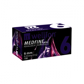 Wellion MEDFINE Plus 6mm Βελόνες Για Στυλό Ινσουλίνης 31g 100τεμ