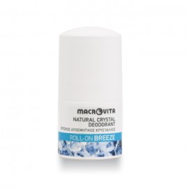 Macrovita Natural Crystal Deodorant Roll On Breeze, Φυσικός Αποσμητικός Κρύσταλλος με Αιθέριο Θαλασσινό Άρωμα 50ml