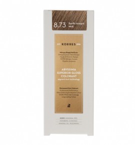 Korres Abyssinia Superior Gloss Colorant 8.73 Honey Light Blonde, Μόνιμη Βαφή Μαλλιών No. 8.73 Ξανθό Ανοιχτό Μελί, 50ml