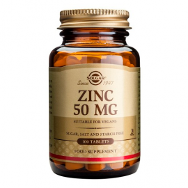 Solgar Zinc Gluconate, Συμπλήρωμα Διατροφής Για Τόνωση του Ανοσοποιητικού & της Αναπαραγωγικής Υγείας 50mg 100 Tablets