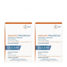Ducray Anacaps Progressiv Promo Pack, Συμπλήρωμα Διατροφής για την Τριχόπτωση 2 x 30Caps