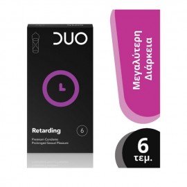 Duo Premium Retarding Condoms, Προφυλακτικά με Επιβραδυντικό 6 τμχ