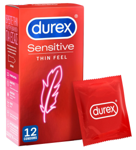 Durex Sensitive Thin Feel, Πολύ Λεπτά Προφυλακτικά 12τμχ