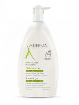 A-Derma Shower Gel Hydra-Protective, Καταπραϋντικό Αφρίζον Ζελ Καθαρισμού με Γαλάκτωμα Βρώμης 750ml