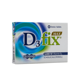 Uni-Pharma D3 Fix MAX 4000iu, Vitamin D3 60tabs