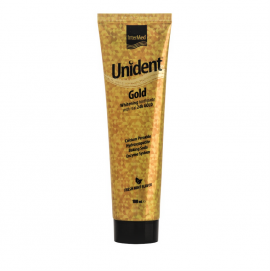 Intermed Unident Gold Toothpaste, Λευκαντική Οδοντόκρεμα με Δροσερή Γεύση Μέντας 100ml