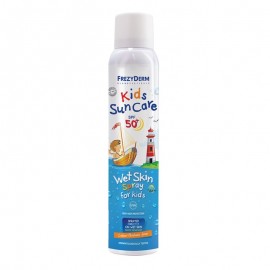 Frezyderm Kids Suncare Lotion Wet Skin Spray, Αντιηλιακό spray χωρίς οινόπνευμα για παιδιά SPF50 200ml